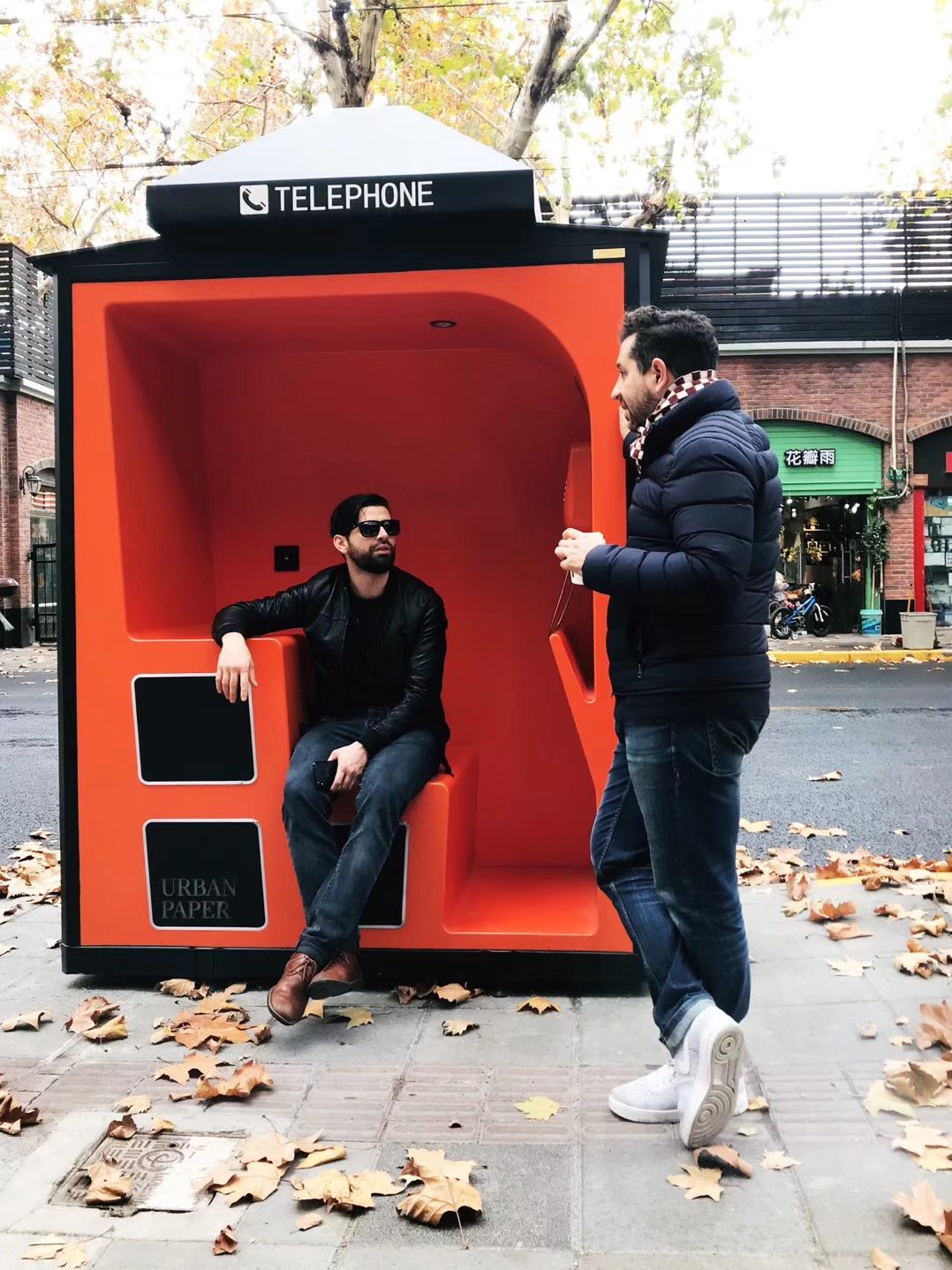 orange phonebooths!!! amazing