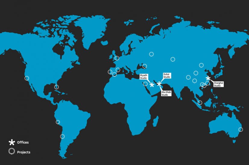 With offices in Shanghai, Dubai, Abu Dhabi, and Riyadh, we operate as one global design factory — with over 30 completed projects and more than 20 currently under construction around the world.